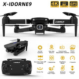 1 x RAW Customer Returns X9 GPS drone with camera UHD 4K follow me GPS drone auto return RC quadcopter with foldable 5G WiFi FPV video drones with adjustable 110 camera for beginners, gesture control, drones 2 batteries - RRP €99.98