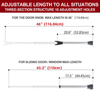 1 x RAW Customer Returns Blocker Safety Bar, Door Safety Bar, Adjustable Door Safety Bar, Door Safety Bars for Sliding Doors and Sliding Windows - RRP €35.99