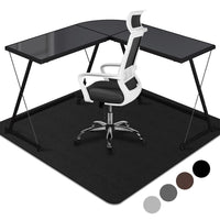 1 x RAW Customer Returns Floor protection mats for office chairs underlay for desk chairs multi-purpose floor protection underlay for office chairs, hard floors, tiles black 140x160cm  - RRP €50.4