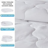 1 x Brand New Degrees of Comfort duvet 135x200 Set of 2 summer duvets all-year-round duvets with buttons - RRP €79.99