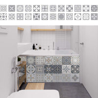 1 x RAW Customer Returns Bestine 72 Pieces Tile Stickers, Retro Mosaic Wall Tile Stickers Moroccan Style Self-Adhesive Tile Transfers Stickers DIY for Kitchen Bathroom Home Decor 72 Pieces, 10 x 10 cm  - RRP €26.99