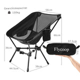 1 x RAW Customer Returns Flycoop Camping Chair Foldable Camping Chair Portable Camping Chairs 150 kg Folding Chair Ultralight Pack Size Small Folding Chair with Carry Bag for Picnic, Outdoor, Hiking, Black 1  - RRP €37.99