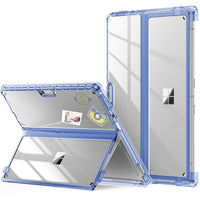 1 x RAW Customer Returns INFILAND Case Compatible with Microsoft Surface Pro 8, High Clear Transparent Shockproof Rugged Portable Protective Case Multi-Angle Adjustable Stand for Surface Pro 8 13 inch 2021 Tablet, Blue - RRP €33.26