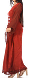 1 x Brand New Sakkas ADL20324 - Eve Women s Long Sleeve Casual Medieval Renaissance Celtic Maxi Dress Soft - Burgundy - L XLP - RRP €70.99