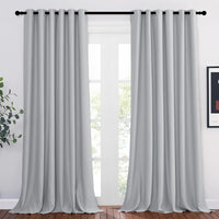 1 x RAW Customer Returns PONY DANCE Living Room Curtains with Eyelets Blackout Curtains Thermal Curtain Extra Wide Curtains 2-set H 260 x W 200 cm Heat-Insulating Curtains Gray Opaque. Silver gray - RRP €60.95