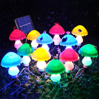 6 x Brand New Nowsok Solar Mushroom String Lights Outdoor Garden Decoration 12 Super Bright LEDs Weatherproof Total Length 7.45m Ideal for Outdoor Applications Flower Border - RRP €142.8