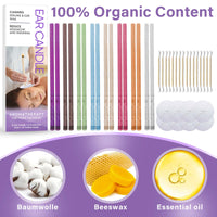 1 x RAW Customer Returns MOLOVA ear candles for cleaning earwax, 16 pieces natural ear candles for cleaning, non-toxic, cylindrical with safety filter, protective discs and cotton swabs - RRP €22.8