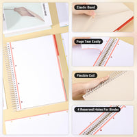 1 x RAW Customer Returns Yarotm Spiral Notebook A4 Squared - Spiral Bound Notebook Journal Notebook - 23.5x29.8cm Squared 5mm Spiral Notebook - Tear-Off A4 Diary 240 Pages 120 Sheets Notepad Organizer, Beige - RRP €26.33