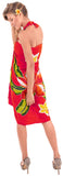 1 x Brand New LA LEELA Women s Swimsuit Sarong Wrap Long Pareo Red, Floral 3 One size - RRP €24.0