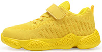 1 x Brand New Shoful Children s Sneakers Boys Tennis Shoes Girls Running Shoes Breathable Lightweight Fashion Sneakers Knit Athletic Walking Shoes, Yellow, 31 EU - RRP €60.0