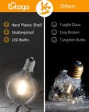 1 x RAW Customer Returns Solar Light Bulb, Litogo 9.3M G40 15 1 LED Fairy Lights Outdoor Waterproof 4 Modes Solar Fairy Lights for Garden, Wedding, Balcony, House, Christmas Decoration, LED Bulbs E12 Warm White 2700K - RRP €30.24