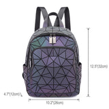 1 x RAW Customer Returns RANSUU Geometric Bags Reflective Backpack Women s Handbag Holographic Holo Shoulder Bag Purse Geometric Luminous Bags Set Mobile Phone Bag NO.A - RRP €29.24