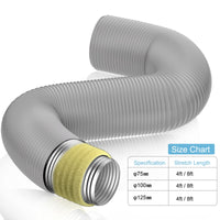 1 x RAW Customer Returns Hon Guan 150mm ventilation hose soundproof heat insulation aluminum flexible pipe ventilation hose for air conditioning, duct fan - length 1.2 m 150mm 1.2  - RRP €24.58