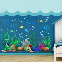 54 x Brand New Under Sea Wall Sticker, Wall Sticker Sea Turtles Wall Sticker Under the Sea Coral Seaweed, Wall Sticker Children s Room Baby Room Bedroom Bathroom Wall Decoration B  - RRP €1101.6