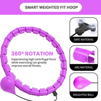 13 x Brand New Hula Hoop for adults for continuous hula hooping, smart hula hoop with weight ball for losing weight with massage nubs, does not fall down, suitable for beginners, 24 removable links - RRP €259.87