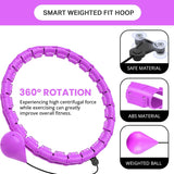 13 x Brand New Hula Hoop for adults for continuous hula hooping, smart hula hoop with weight ball for losing weight with massage nubs, does not fall down, suitable for beginners, 24 removable links - RRP €259.87