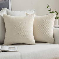 1 x RAW Customer Returns MIULEE Set of 2 Cushion Covers Decorative Cushion Grainy Decorative Cushion Cover Sofa Cushion Decorative Cover Soft Decorative Cushion for Living Room Bedroom 50 x 50 cm Beige - RRP €18.99