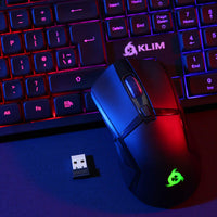 1 x RAW Customer Returns KLIM Tandem Wireless Gaming Keyboard and Mouse Kit NEW 2024 IT Layout Slim, Durable, Economical Wireless Backlit Keyboard Precise Mouse for PC Mac XBox1 PS4 PS5 Long Lasting - RRP €44.23