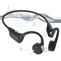 1 x RAW Customer Returns sunvito bone conduction headphones, IP68 waterproof headphones swimming, open ear headphones wireless Bluetooth 5.3, built-in 32G memory for outdoor exercise, running, traveling, cycling, swimming - RRP €59.99