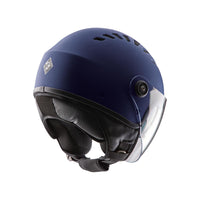 1 x RAW Customer Returns Tucano Urbano unisex demi jet helmet EL TOP. Polycarbonate motorcycle helmet, all seasons scooter helmet with double visor and Dynamic Flow ventilation cover. ECE 22.05 approved helmet, matt blue, size XL - RRP €74.2