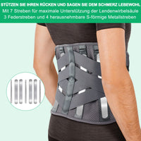 1 x RAW Customer Returns HONGJING Back Support Belt for Lower Back Pain Relief with 7 Bars, Lumbar Support Belt with Breathable Mesh for Heavy Lifting and Sciatica Pain Relief M  - RRP €36.84