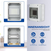 1 x RAW Customer Returns Fuse box surface-mounted, distribution box surface-mounted sub-distribution IP65, with 1 row of 5 modules, waterproof sub-distribution surface-mounted, small distribution box surface-mounted for wet rooms - RRP €48.89