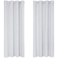 1 x RAW Customer Returns Deconovo Curtain Opaque Curtains with Eyelets against the Cold Bedroom, 175 x 140 cm Height x Width , Black, Set of 2 - RRP €25.69