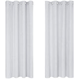 1 x RAW Customer Returns Deconovo Curtain Opaque Curtains with Eyelets against the Cold Bedroom, 175 x 140 cm Height x Width , Black, Set of 2 - RRP €25.69