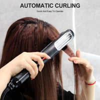 1 x RAW Customer Returns Automatic Hair Crimping Iron Volumizing Hair Iron for Curly Hairstyle Curling Iron, Corrugated Crimper Iron, Anti-static Crimping Iron Black  - RRP €50.41