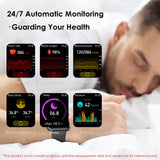 1 x RAW Customer Returns Marsyu Smartwatch Men ECG HRV Phone Function, 1.96 Health Watch Women with Heart Rate SpO2 Body Temperature Blood Pressure Sleep Fitness Watch 150 Sports Modes Sports Watch Pedometer for iOS Android - RRP €65.48