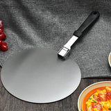 1 x RAW Customer Returns TAGYUO Pizza Shovel, 10 Inch Stainless Steel Round Pizza Shovel, with Non-slip Handle, Very Suitable for Cakes, Pizza, Cake - RRP €15.38