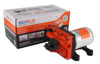 2 x RAW Customer Returns Seaflo 42 Series Diaphragm Pump with Reduced Cycling Bypass 12V 24V 11.3 LPM 55 PSI 12 Volt  - RRP €178.08