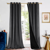 1 x RAW Customer Returns Deconovo 100 Blackout Curtains Children s Room Velvet Opaque Thermal Curtain with Eyelets Children s Room Boy Curtains, 260 x 140 cm Height x Width , Taupe, Set of 2 - RRP €38.4