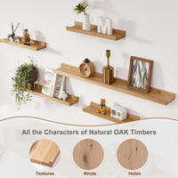 1 x RAW Customer Returns Gieanoo picture ledge wood, set of 2 50cm oak wall shelf wooden shelf solid floating shelf spice rack hanging shelf ideal for living room bedroom bathroom - RRP €53.39