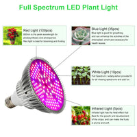 1 x RAW Customer Returns Esbaybulbs plant lamps e27 100W Grow Light LED plant lamp E27 plant led growth lamp Full Spectrum for indoor plants vegetables and flowers - RRP €26.54