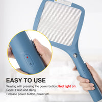 1 x RAW Customer Returns mafiti Electric Fly Swatter Extra Strong 3000V, Wasp Trap Spider Catcher Mosquito Trap Insect Catcher with USB Rechargeable and LED Lighting, Ideal for Indoors and Outdoors Blue  - RRP €14.99