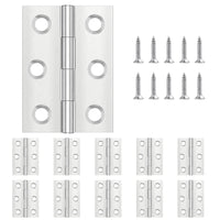 2 x RAW Customer Returns Yeepeo 10 pieces folding hinges 44 mm 31 mm, stainless steel hinge piano hinge small hinge band, door hinge for doors windows cabinets with 60 pieces screws - RRP €11.06