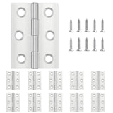 2 x RAW Customer Returns Yeepeo 10 pieces folding hinges 44 mm 31 mm, stainless steel hinge piano hinge small hinge band, door hinge for doors windows cabinets with 60 pieces screws - RRP €11.06