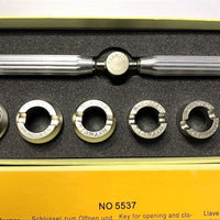 1 x RAW Customer Returns Retro Watch Case Opening Removal, 7 Pieces Various Sizes with Storage Case Watchmaker Repair Kit with Ideal for Rolex Tudor - Silver - RRP €23.89