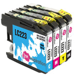 1 x RAW Customer Returns Ink Inspiration Replacement for Brother LC223 Printer Cartridges Pack of 4 Compatible with Brother DCP-J4120DW MFC-J5320DW MFC-J5620DW MFC-J4420DW MFC-J4620DW MFC-J4625DW MFC-J680DW MFC-J5720DW MFC-J480DW - RRP €11.89