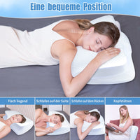 1 x RAW Customer Returns SAHEYER Memory Foam Pillow Neck Pillow, Orthopedic Pillow, Ergonomic Side Sleeper Pillow Neck Support Pillow for Side, Back Stomach Sleepers - RRP €38.18