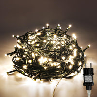 1 x RAW Customer Returns Gresonic 100 200 300 400 LED fairy lights, power operated with plug, indoor and outdoor for wedding, Christmas, party, warm white green cable, 400LED  - RRP €28.8