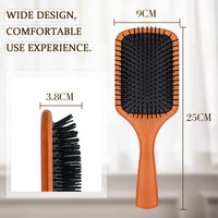 23 x Brand New Qiareoiu Hairbrush, Wooden Hairbrush, Hairbrush Without Pulling, Scalp Massage Brush Reduce Frizz Antistatic, Detangling Brush Suitable For Curly Long Hair Of All Types - RRP €185.15