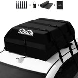 1 x RAW Customer Returns SNDMOR Roof Boxes, 595L 21 Cubic Feet Waterproof Roof Luggage, Roof Luggage Transport Bag, Suitable for All Vehicles With Without Luggage Rack, Including Anti-Slip Mat 6 Reinforcement Straps 6 Door Hooks - RRP €93.43