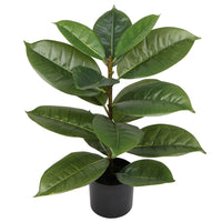 1 x RAW Customer Returns Briful 22 55.9cm Artificial Rubber Tree Artificial Plant Ficus Elastica Artificial Tree Large Decorative Plant Houseplant 15 Leaves - RRP €36.29