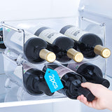 1 x RAW Customer Returns LORESJOY Bottle Organizer Cabinet, Bottle Holder Refrigerator, Bottle Rack Stackable Wine Rack Wine Bottle Holder for 6 Bottles, Bottle Organizer for Kitchen Worktop Cabinet Office - RRP €20.16