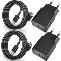 1 x RAW Customer Returns 2-Pack USB C Charger, Fast Charger with 1.5M Charging Cable, Type C Mobile Phone Power Supply Adapter for Samsung Galaxy S8, S9, S10 Plus, S10e, S20 S21 FE, A50, A51, A40, A33, A20e, A13, Z Flip3, Z Fold2 5G - RRP €17.98