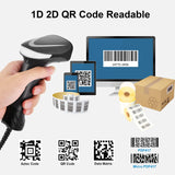 1 x RAW Customer Returns JRHC 1D 2D Wired Barcode Scanner, QR Barcode Scanner, Handheld Barcode Reader QR Data Matrix PDF417 - RRP €25.99