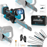 1 x RAW Customer Returns 3 IN 1 Cordless Chainsaw for Makita 18V, 1000W 6 inch 8 inch 12 inch electric chainsaw, 82 FT S with safety lock automatic oiler, cordless saw for use in the garden construction work no battery  - RRP €127.06