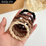 1 x Brand New SXQLYH 16 Pieces Elastic Hair Ties, Hair Bands Fashion Braided Elastic, No Pull or Damage Ponytail Holder for Women Girls Children, Thick and Curly Hair Mixed Color  - RRP €10.75